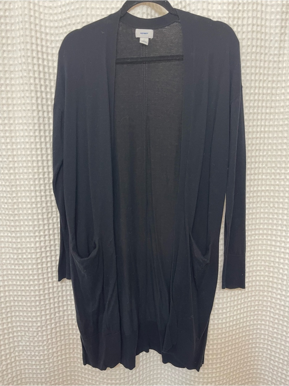 Old Navy Black Open-Front Long Cardigan